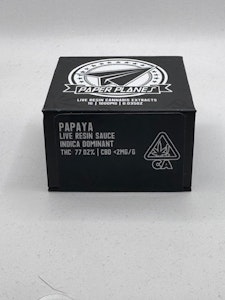 Paper Planes - Papaya 1g Live Resin Sauce - Paper Planes