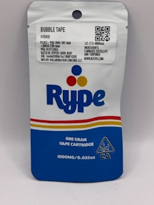 Rype - Bubble Tape 1g Distillate Cart - Rype