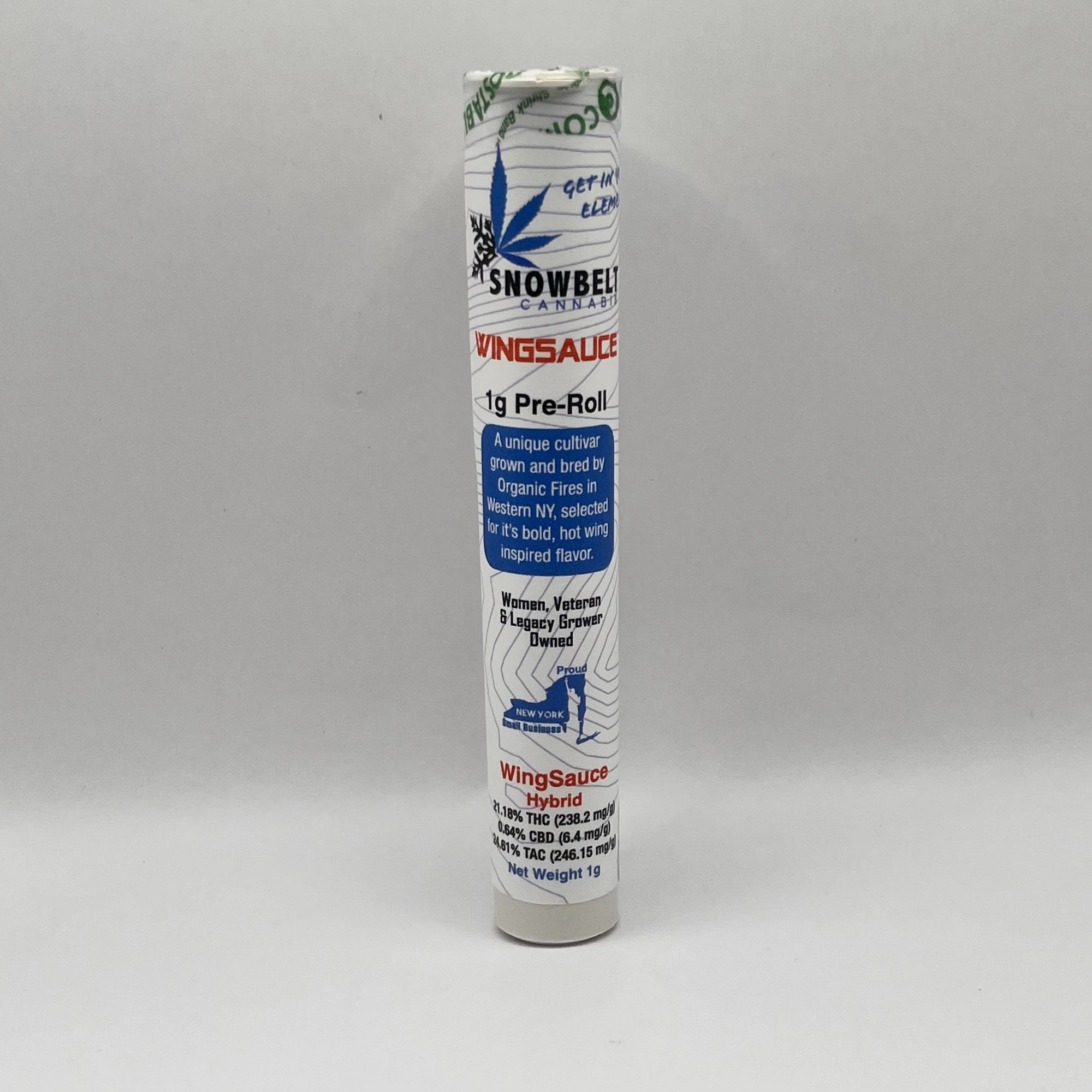 Snowbelt Cannabis - Snowbelt  Cannabis - Wingsauce - 21.18% THC - 1.0g - Preroll Main Image