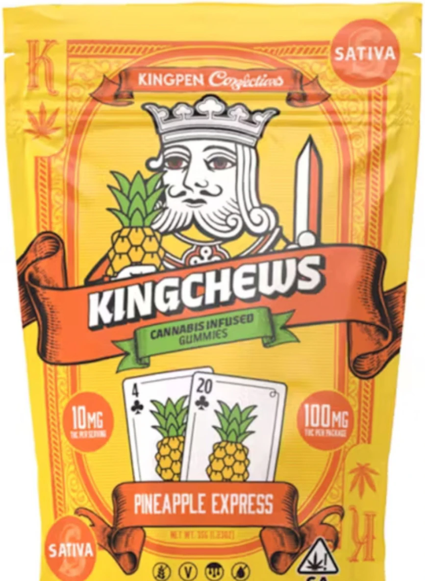 King Pen - KINGCHEWS -  100mg Distillate THC Gummies - Pineapple Express Main Image