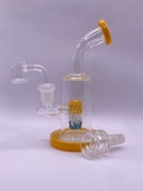 Curbside PCH Glass- 6" Inline Bong (Yellow)