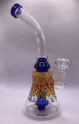 Curbside PCH Glass- 12inch Bent Neck Perc (Blue/Red/Orange)