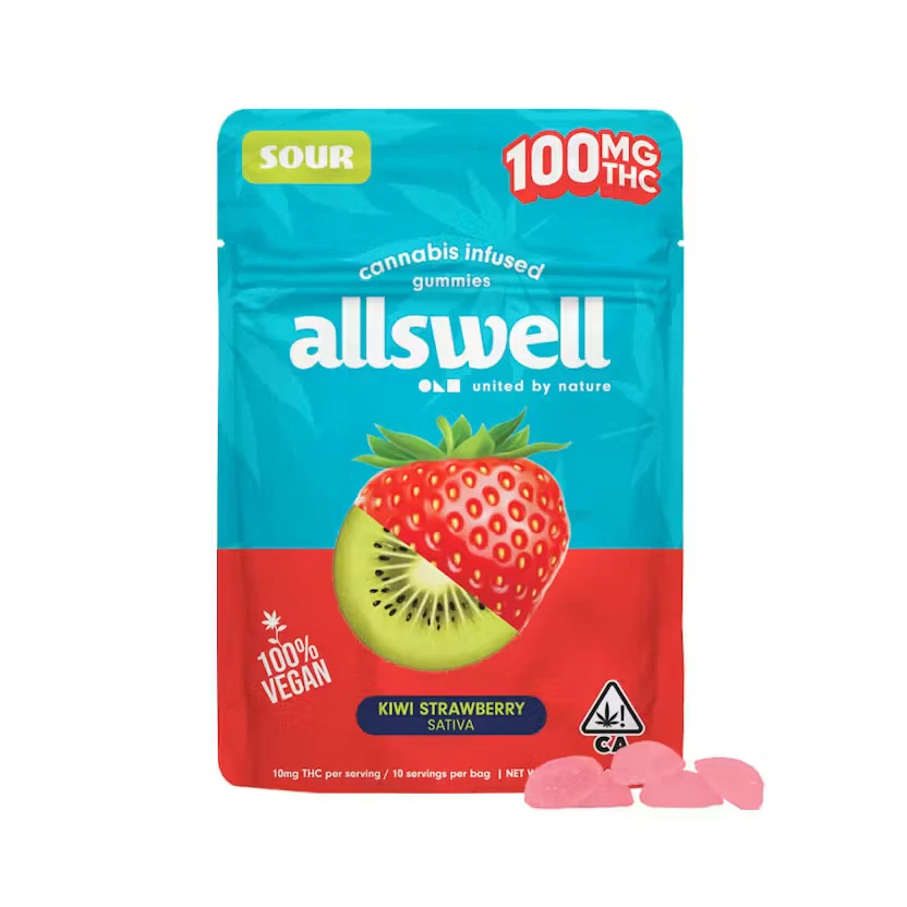 Allswell - Allswell - Edible - Gummies - Sour Kiwi Strawberry - 100mg Main Image