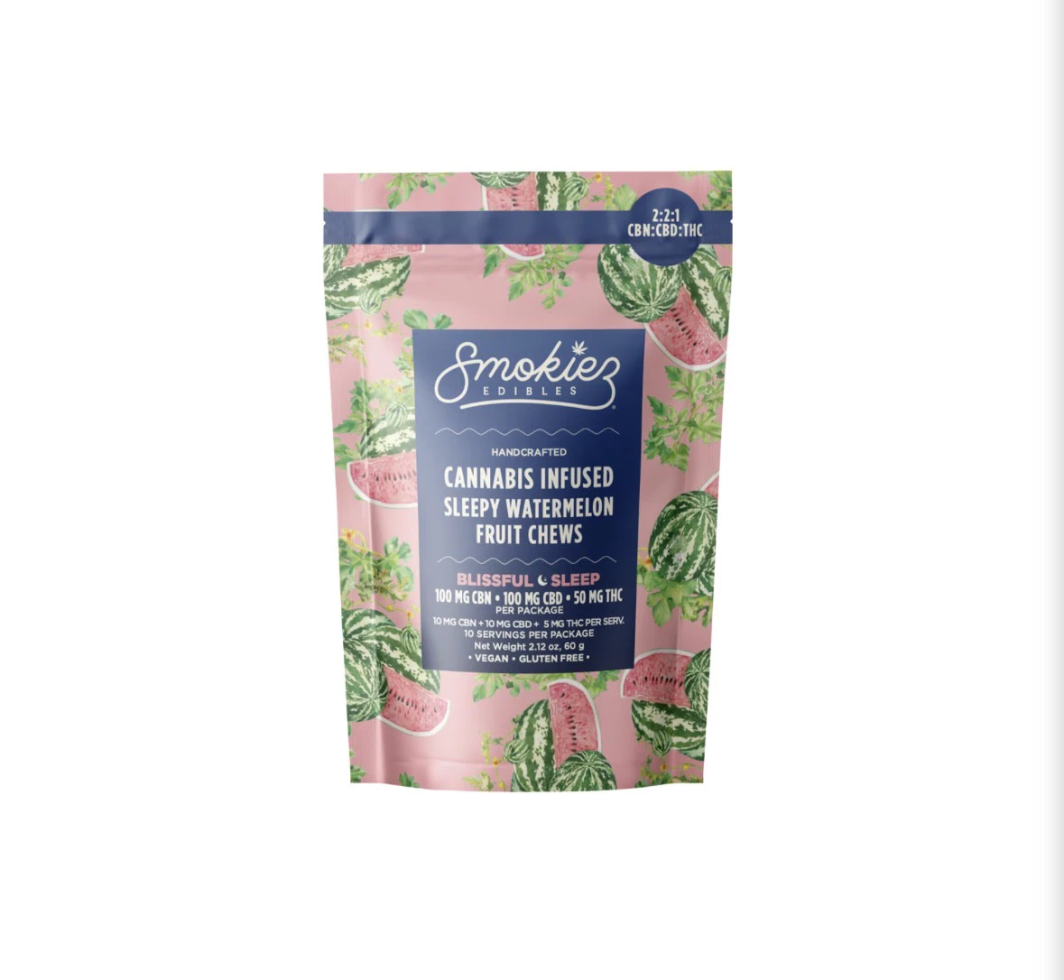 Smokiez Edibles - Smokiez - Edible - CBN Gummies - Blissful Sleep Sweet Watermelon - 100mg Main Image
