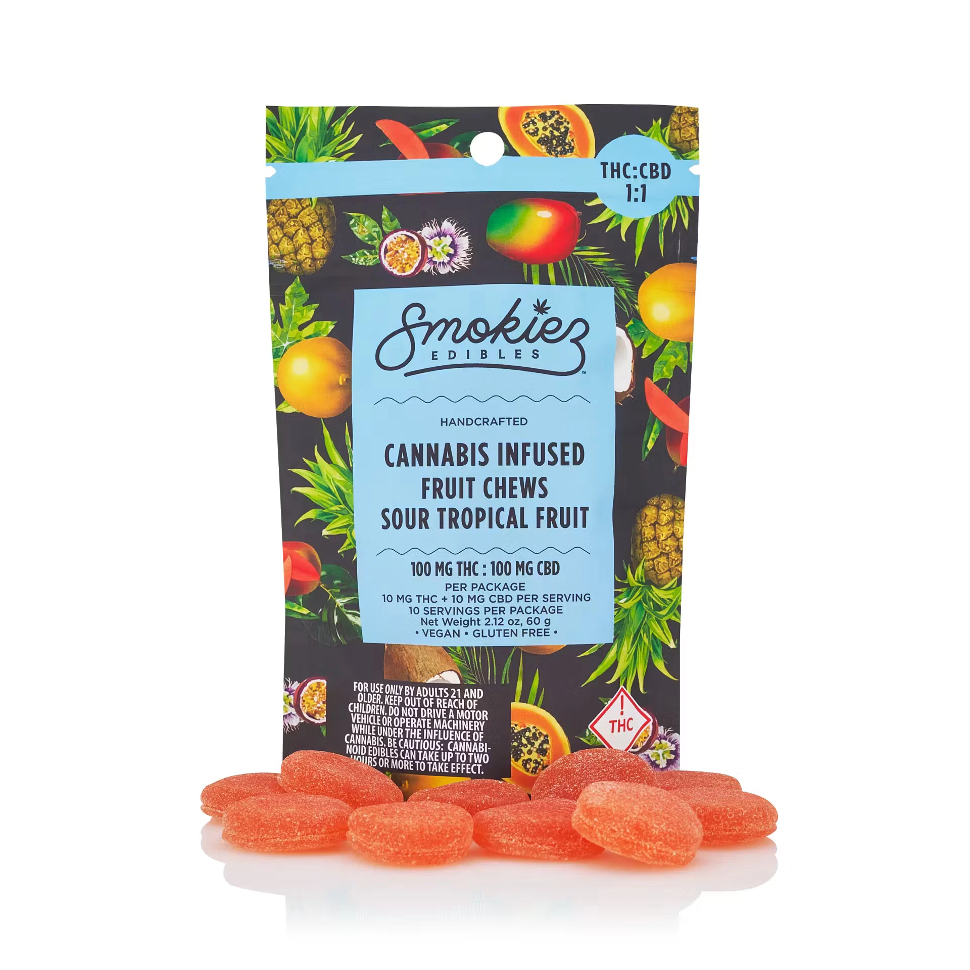 Smokiez Edibles - Smokiez - Edible - CBD Gummies - Sour Tropical - 100mg Main Image