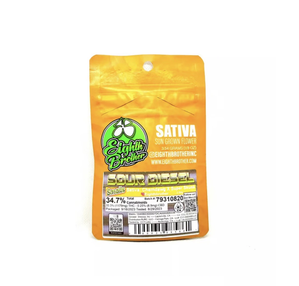 Eighth Brother - Eighth Brother - Flower - Sun Grown - Sour Diesel - 3.5g Main Image