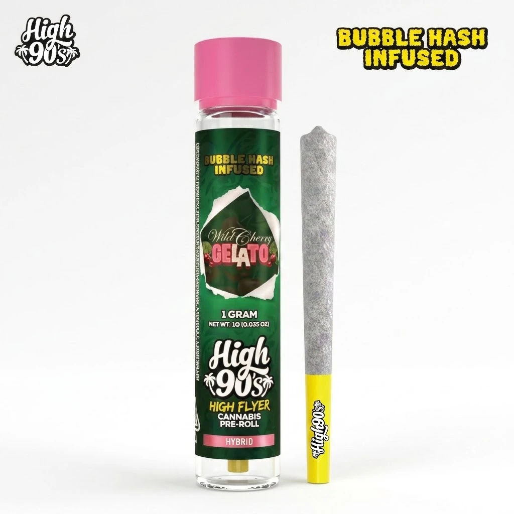 HIGH 90s - High 90s - Preroll - Hash Infused - Wild Chery Gelato 5pk - 2.5g Main Image