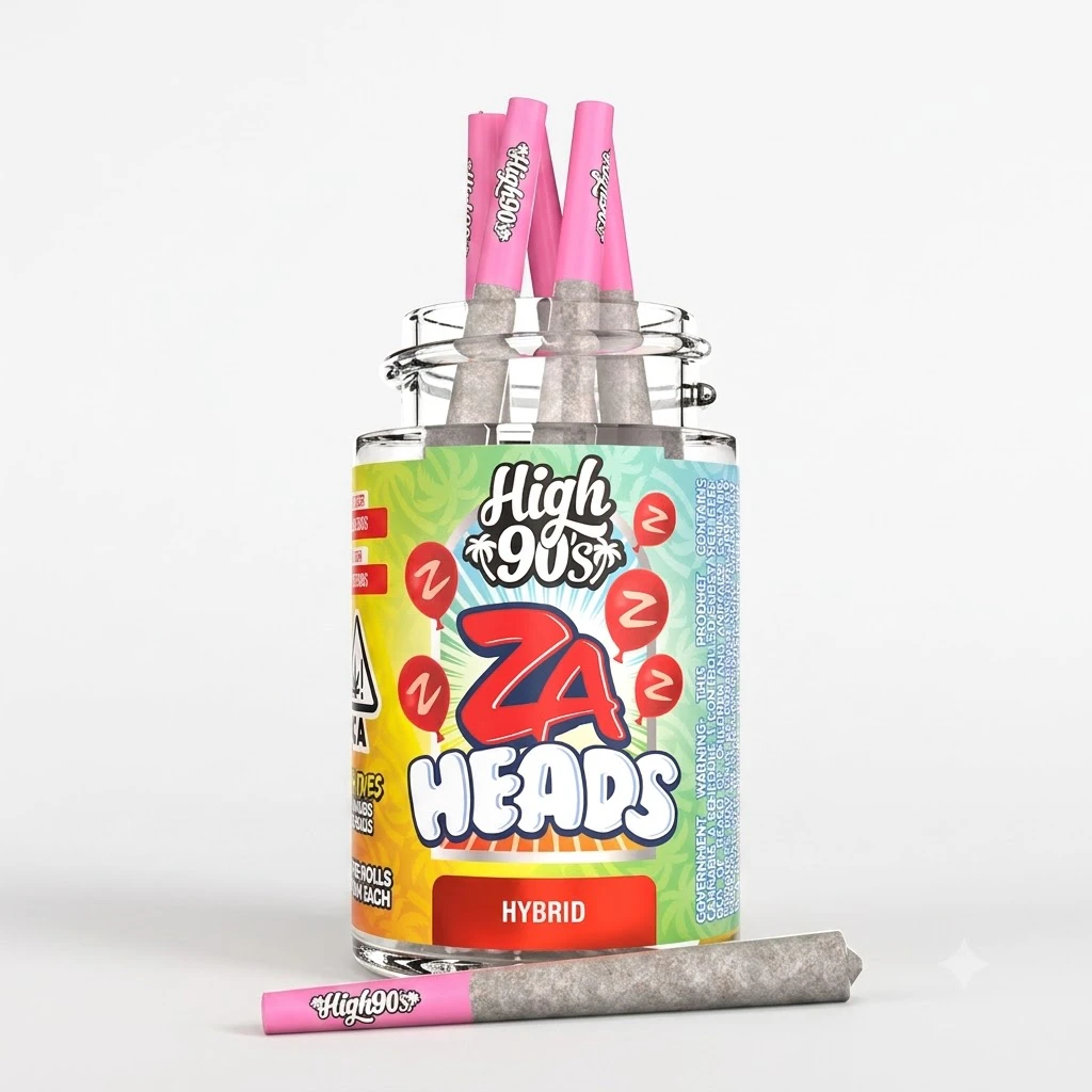 HIGH 90s - High 90s - Preroll - Hash Infused - Za Heads 5pk - 2.5g Main Image