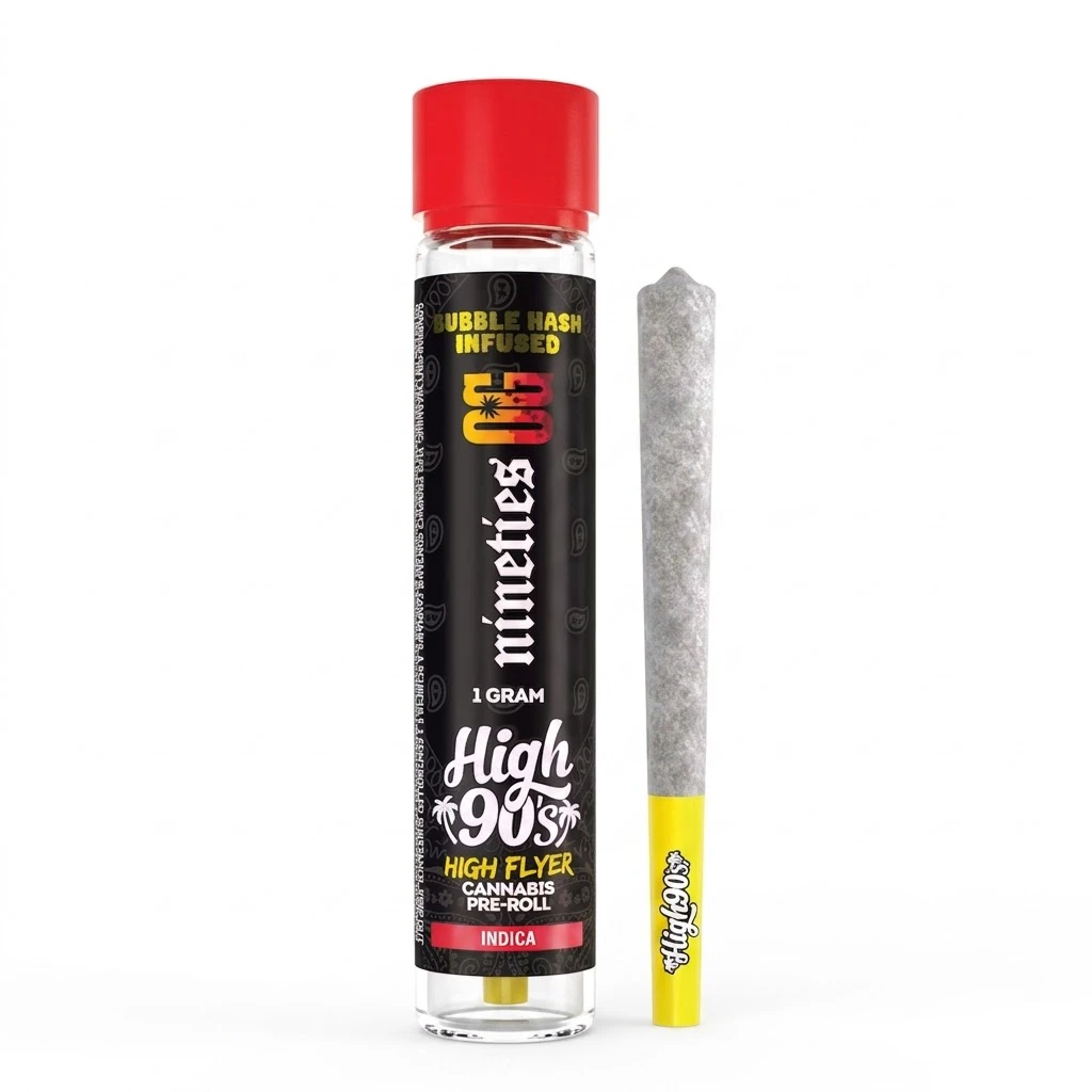 HIGH 90s - High 90s - Nineties OG High Flyer Bubble Hash Infused Pre-Roll - 1 g p Main Image