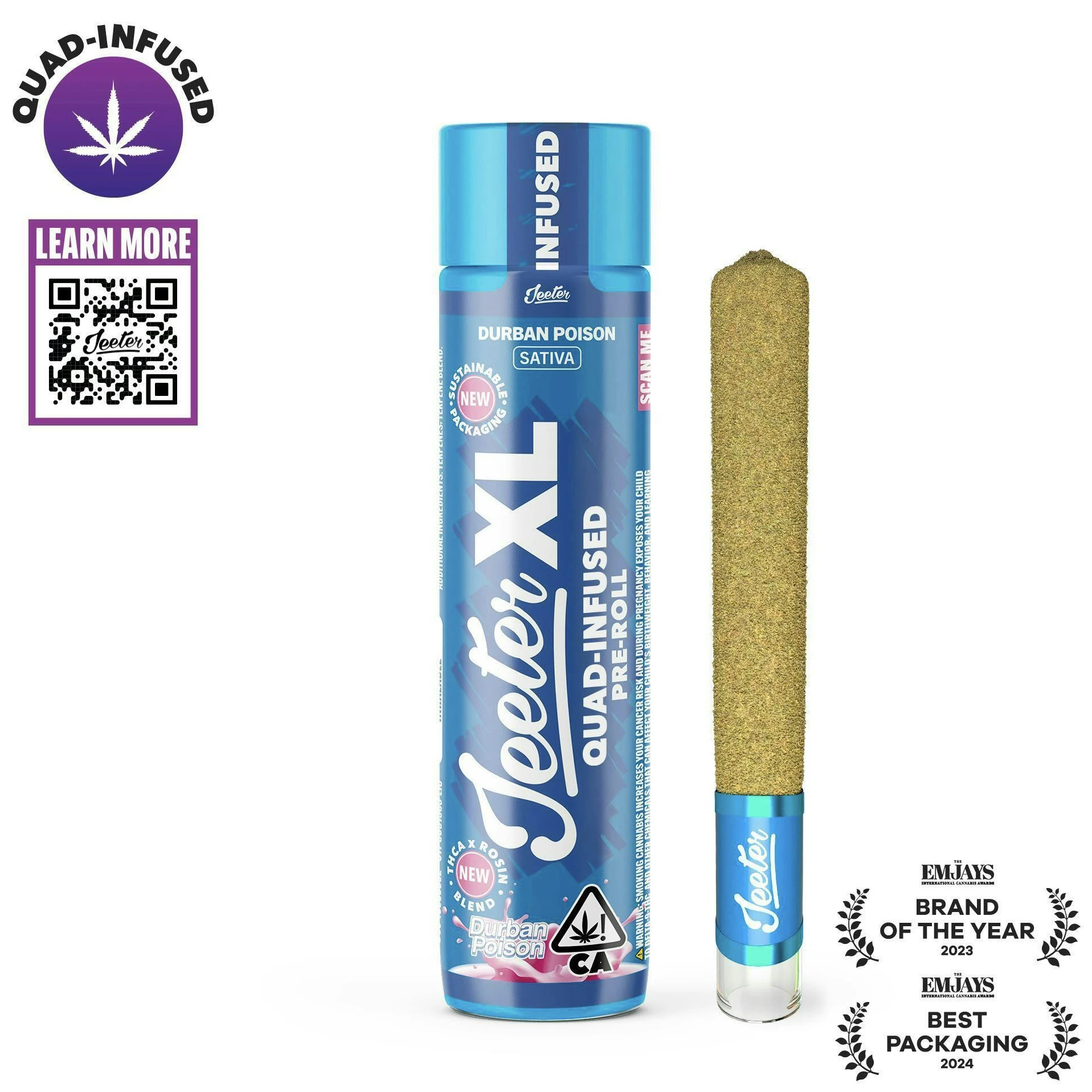 Jeeter - Jeeter - Preroll - Durban Poison XL Infused - 2g Main Image