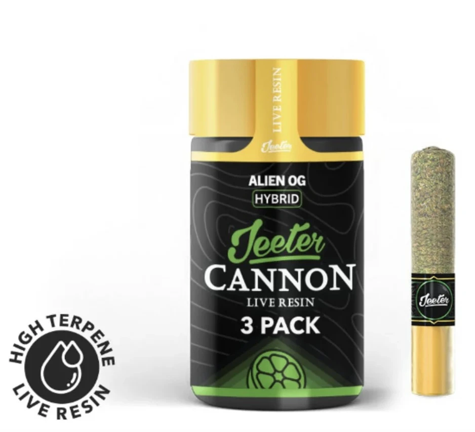 Jeeter - Jeeter - Preroll - Live Resin - Alien OG Cannon 3pk - 1.5g Main Image