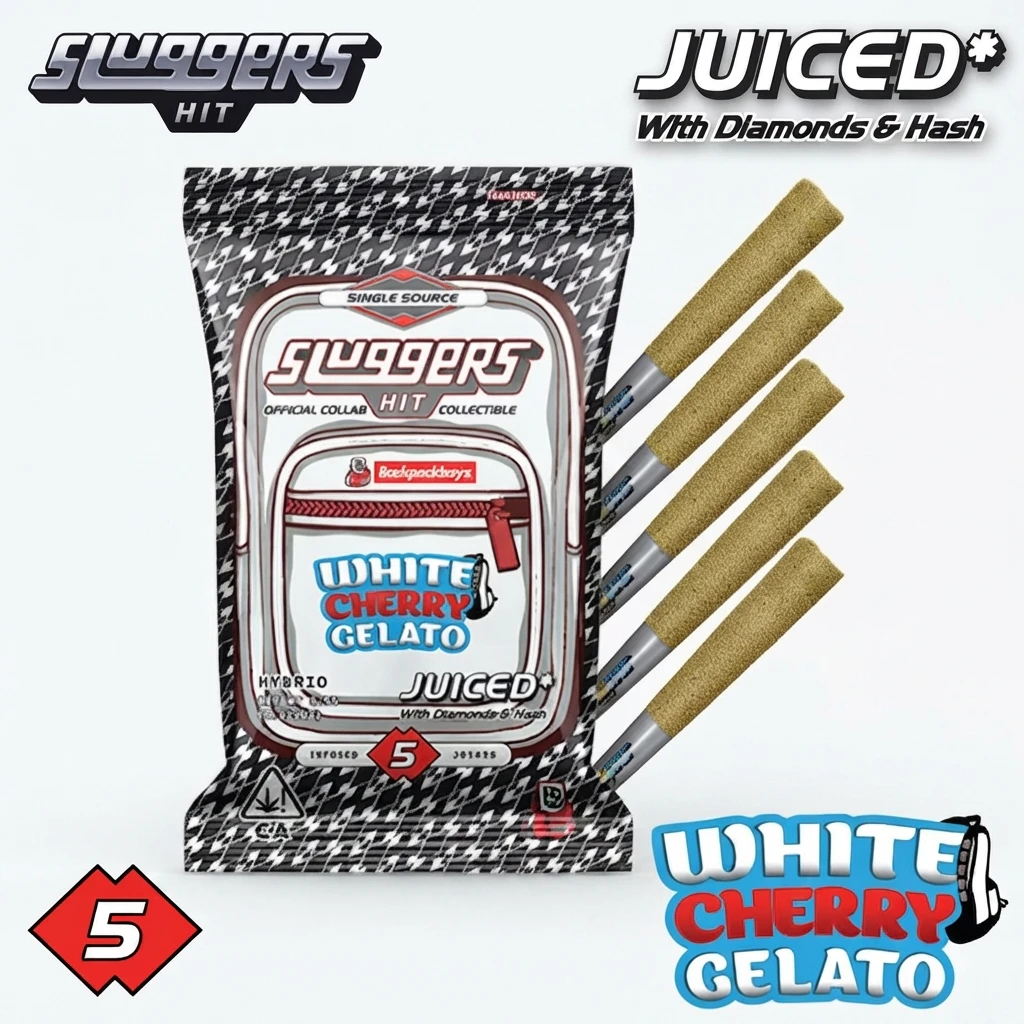 SLUGGERS HIT - Sluggers - Preroll - Infused - White Cherry Gelato 5pk - 3.5g Main Image