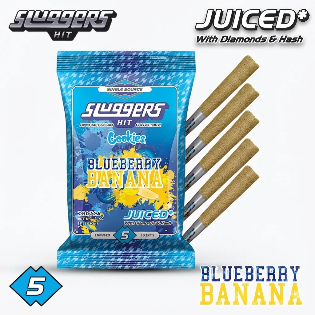 SLUGGERS HIT - Sluggers - Preroll - Infused - Blueberry Banana 5pk - 3.5g Main Image