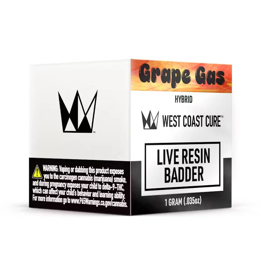 West Coast Cure - West Coast Cure - Concentrate - Live Resin Badder - Grape Gas - 1g Main Image