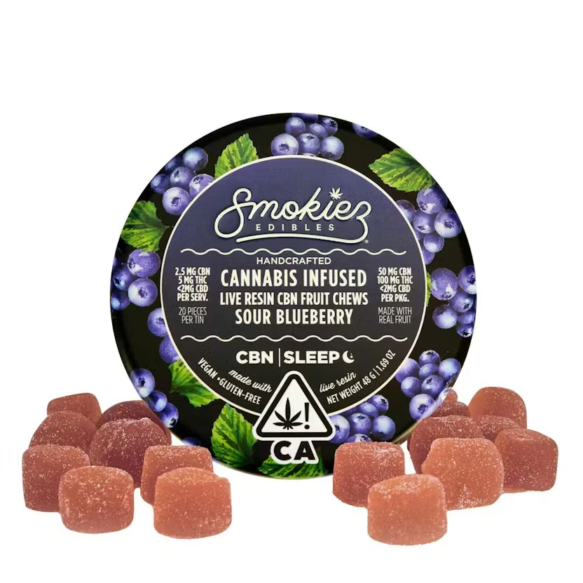 Smokiez Edibles - Smokiez - Edible - Live Resin Gummies - Sour Blueberry Sleep CBN 2:1 - 100mg Main Image