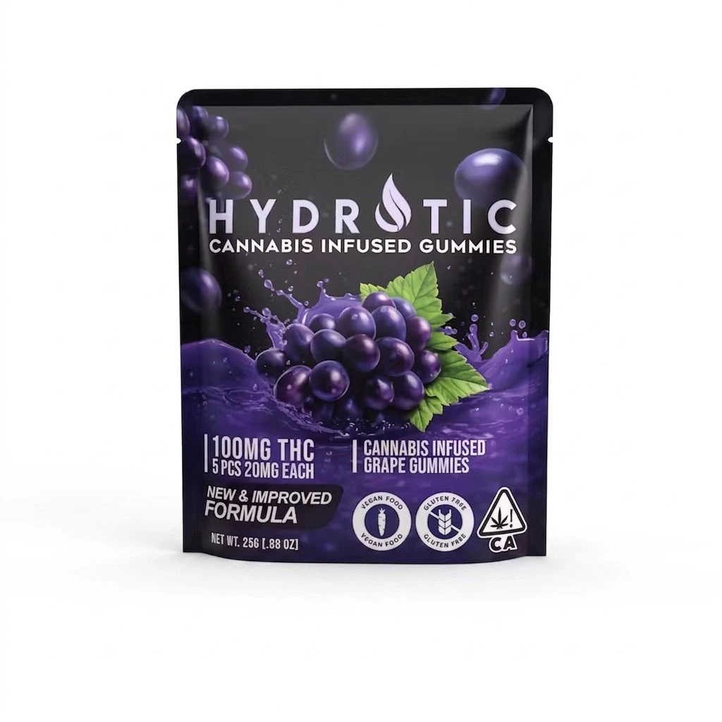 HYDROTIC - Hydrotic - Grape Gummies 100mg THC Main Image