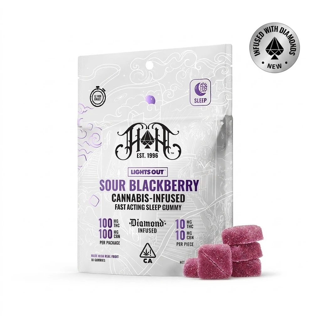 Heavy Hitters - Heavy Hitters - Edible - Gummies - Sour Blackberry Sleep THC:CBN- 100mg Main Image