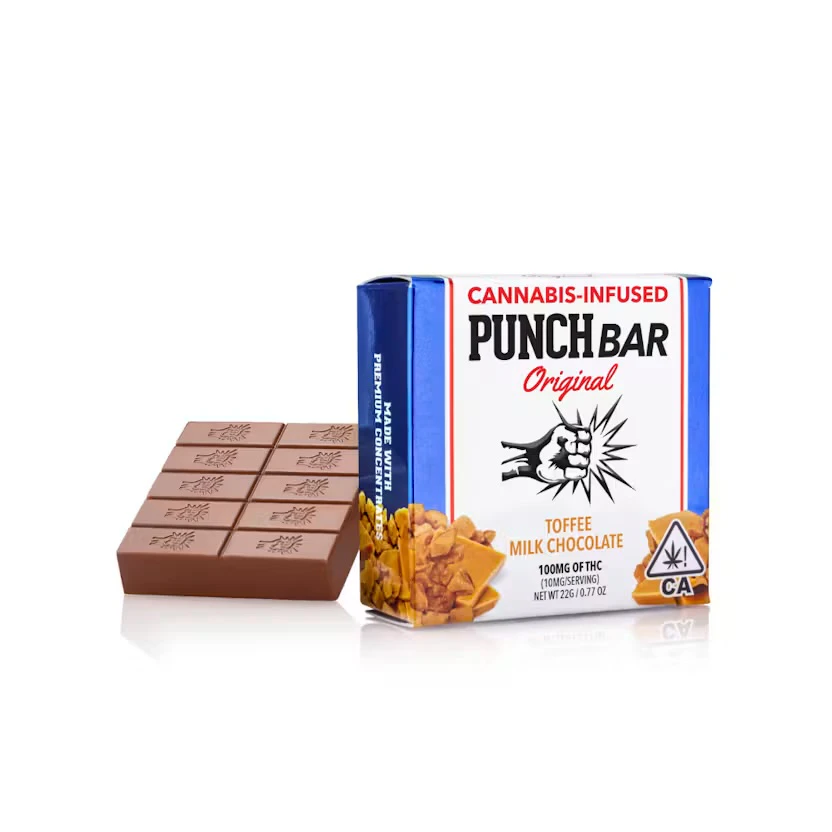 Punch Edibles & Extracts - Punch - Edible - Chocolate Bar - Toffee Milk Chocolate - 100mg Main Image