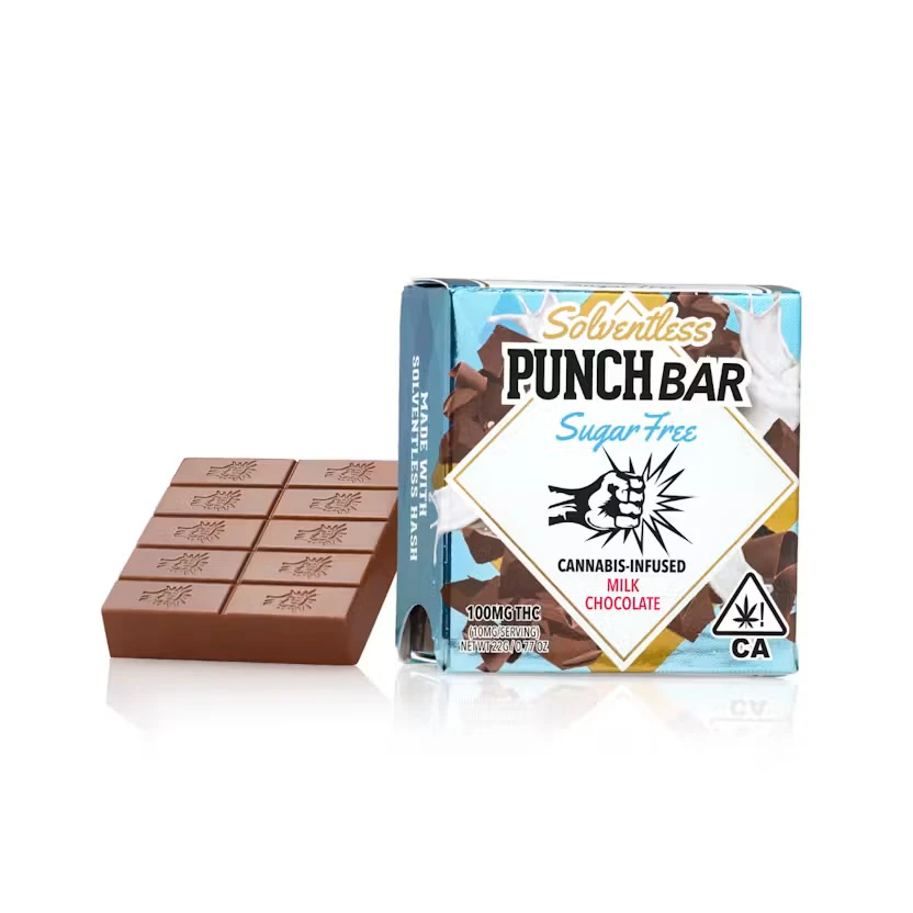 Punch Edibles & Extracts - Punch - Edible - Live Rosin - Sugar Free Milk Chocolate Bar - 100mg Main Image
