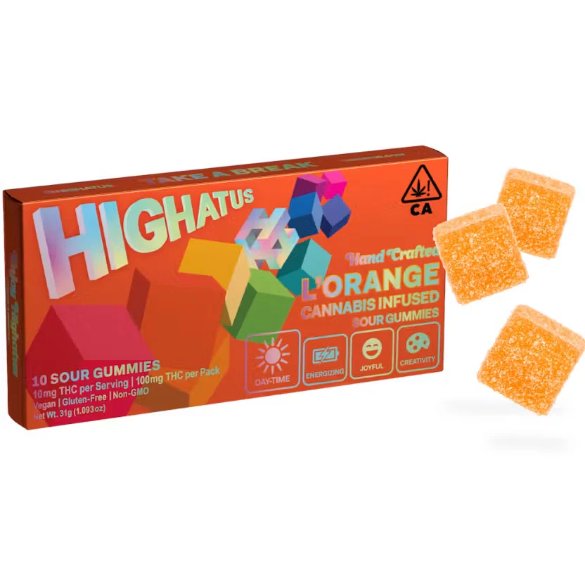 Highatus - Highatus - L'Orange Sour Gummies 10pk Main Image