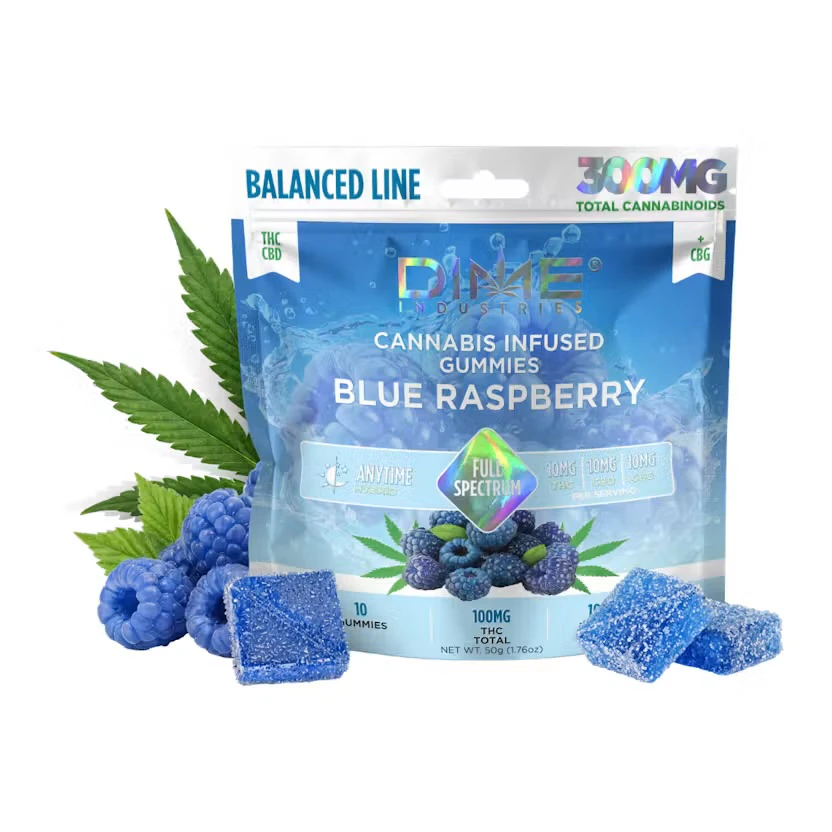 Dime Industries - Dime Industries - Blue Raspberry Gummies - 100mg Main Image