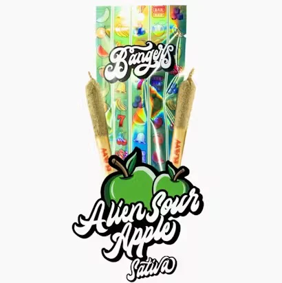 Blaze - Bangers - Alien Sour Apple 2 Pack Infused Pre Roll Main Image