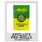 Apollo's Pre-Rolls - Sour Dubble - 4g (4pc x 1g)