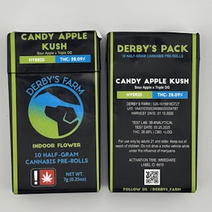 Derby's Farm - Derbys | Preroll 10pk/5g [H] | Candy Apple Kush