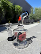 7" Flower Sticker Water Bong