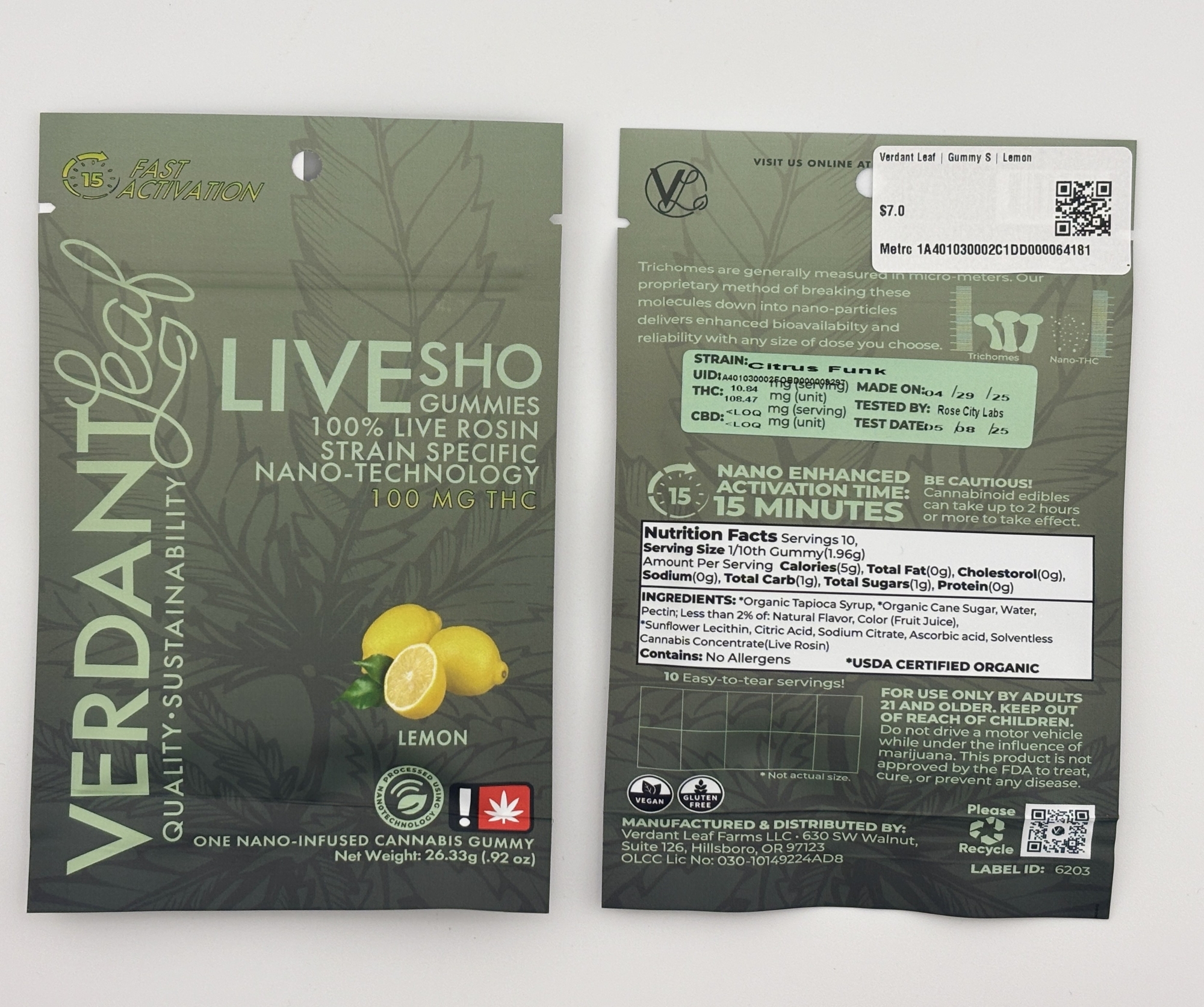 Variant Leaves 風音堂 Verdant Leaf | Gummy | Lemon - Shop - Kingston Cannabis