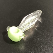 Clear Neon Squiggle Striped Glass Pipe