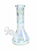 Canna Style | Iridescent Swirl Bong 8in