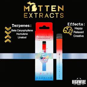 Mitten Extracts Disposable Ice Berry Gelato 1g Distillate + Live Resin Terps 