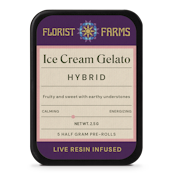 Florist Farms - Ice Cream Gelato - Live Resin Infused - .5g 5pk - 42% THC - Pre-Roll