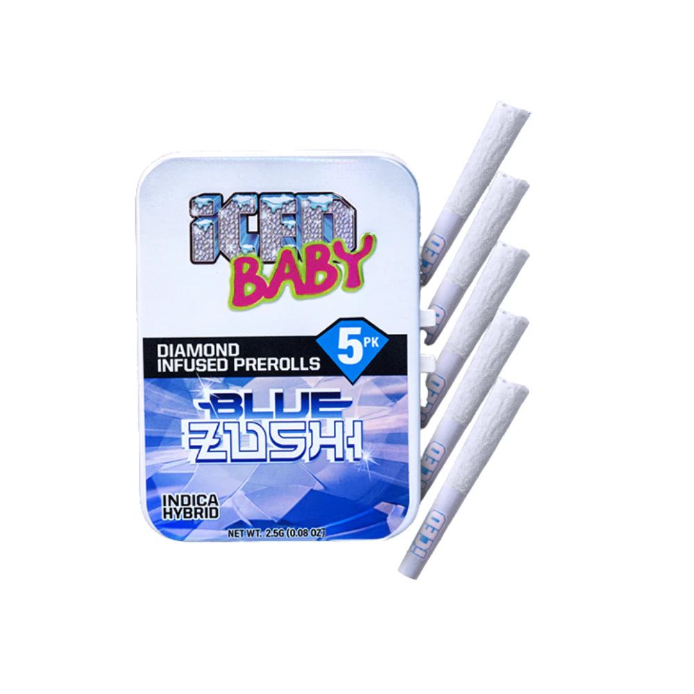Golden Apple Cannabis Co. - ICED Blue Zushi | Infused | 5 x Mini 0.5g | Indica | Pre-Rolls Main Image