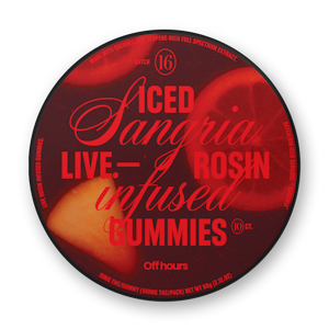 OFF HOURS - Off Hours - Iced Sangria “Sangria” - Live Rosin - 100mg - 10mg x 10ct - Edibles