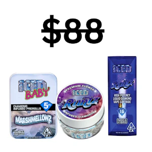 ICED - Iced Mix & Match Bundle | 1x 3.5g Infused Flower + 1x Liquid Diamond Vape + 1x 5pk Infused Prerolls