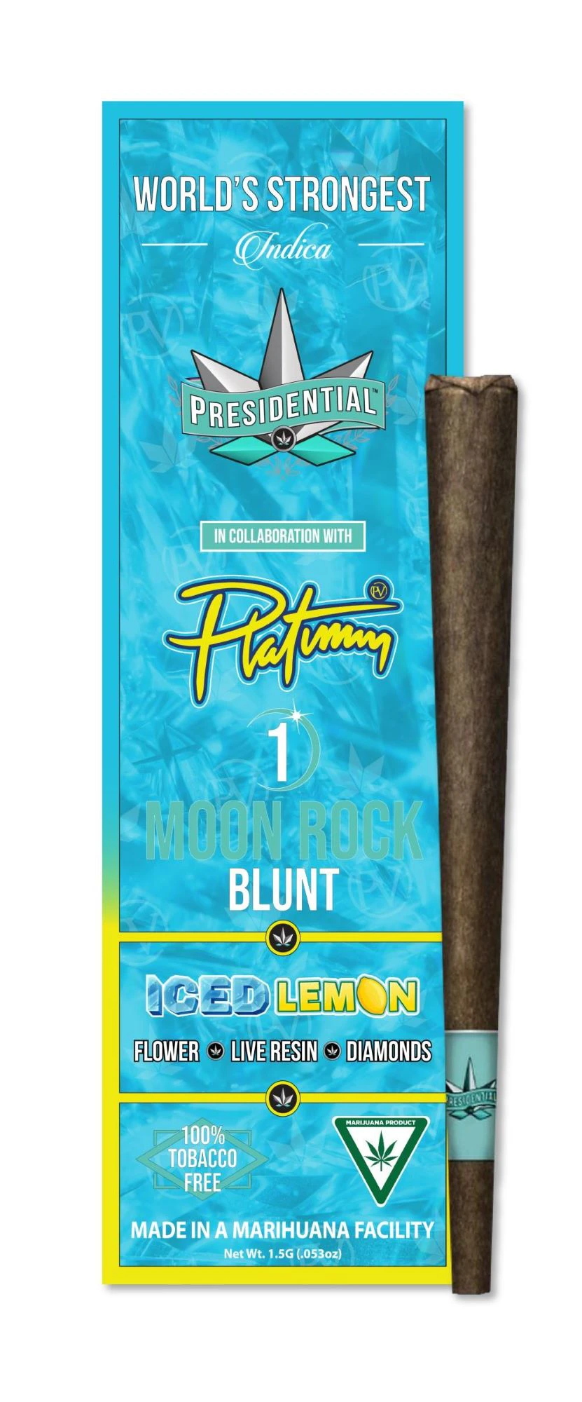 Platinum Vape - Platinum x Presidential Moon Rock Blunt -  Iced Lemon - 1.5g Main Image