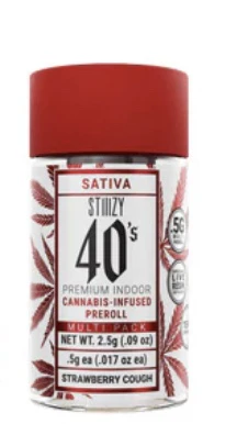 STIIIZY - STIIIZY - Strawberry Cough - 5pk 40's Infused Prerolls - (Sativa) Main Image