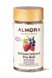 ALMORA FARMS - Almora - Berry OG - 5pk Artisan Infused Prerolls - (Indica)