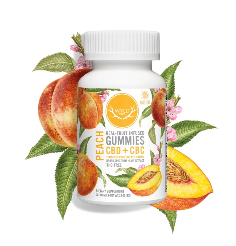 WYLD - WYLD - Peach - CBD + CBC Gummy - 200mg CBD + 100mg CBC - 10pc - (THC FREE) Main Image