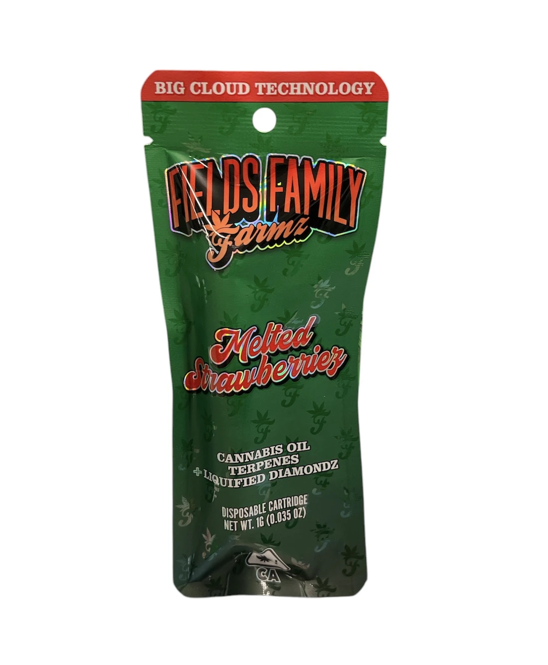 Fields Family Farmz - Fields Family Farmz - Melted Strawberriez 1g Liquified Diamondz THC-A Cartridge AIO Main Image