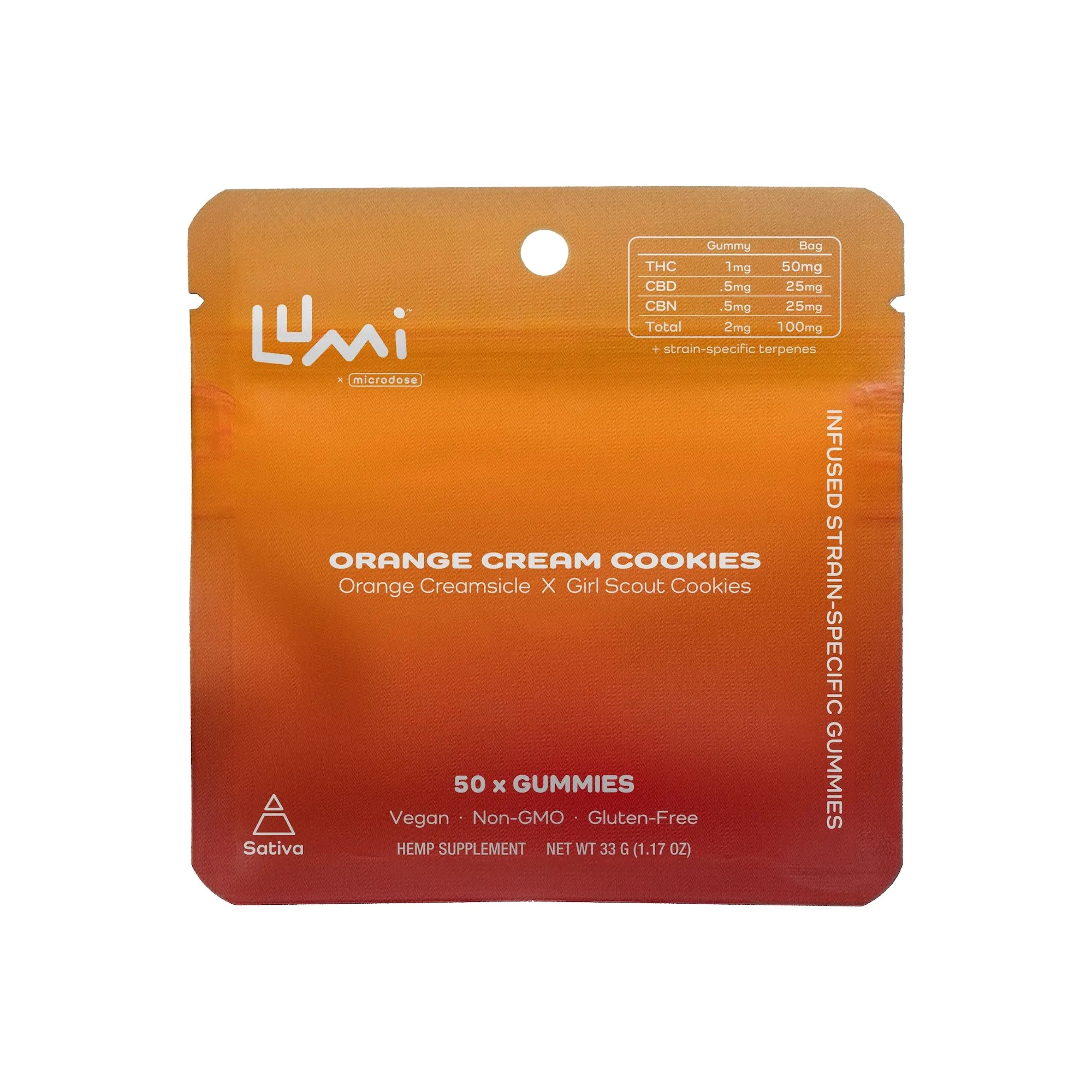 Lumi Gummies - Orange Cream Cookies | Sativa 10ct Mini Main Image