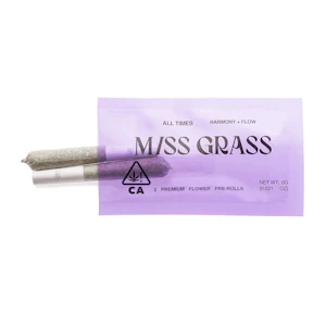 MISS GRASS - Miss Grass - Pre-Roll - .3g 2pk - All Times Sparks