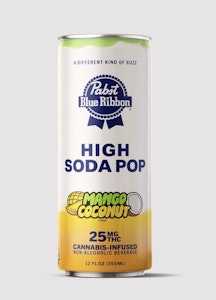 Pabst (PBR) - Pabst - Mango Coconut - Infused High Soda -  25mg - 12oz Single Can