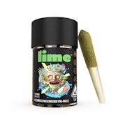 Lime - Live Resin & Hash Infused Lil' Limes (.6g x 5 Sativa Mini Pre Rolls) - Maui Wowie