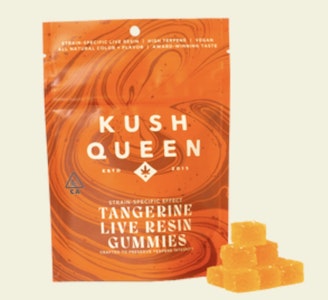 KUSH QUEEN - Kush Queen - Lemon OZ Kush - Tangerine Flavored Live Resin Gummies - 100mg THC - 10ct - (Sativa)