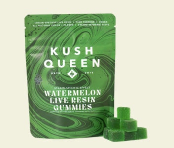 KUSH QUEEN - Kush Queen - Pink Certz - Watermelon Flavored Live Resin Gummies - 100mg THC - 10ct - (Indica)