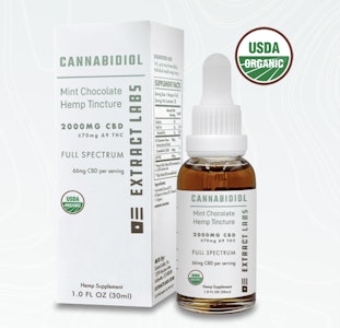 EXTRACT LABS - Extract Labs - Organic Mint Chocolate CBD Tincture 2000mg