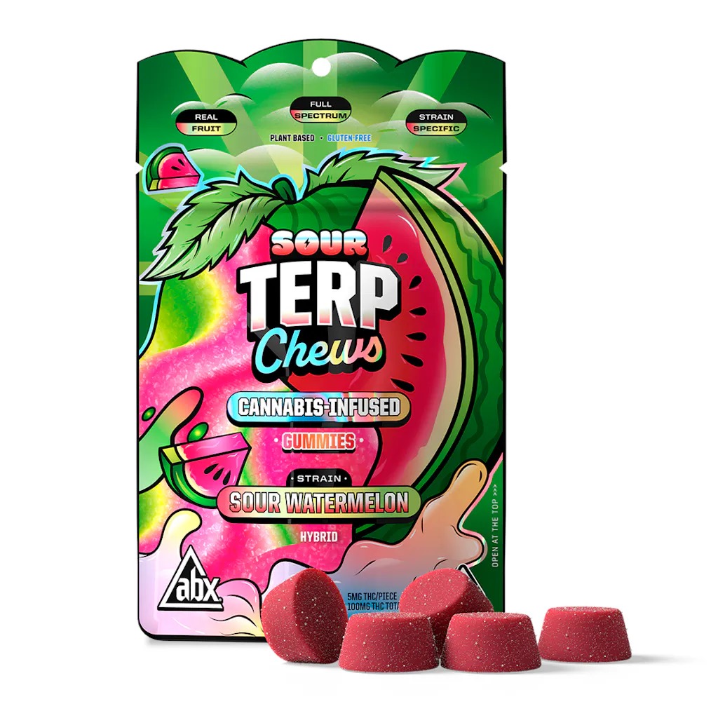 ABX - Sour Watermelon - Terp Chews - 100mg THC - 20ct (Hybrid)